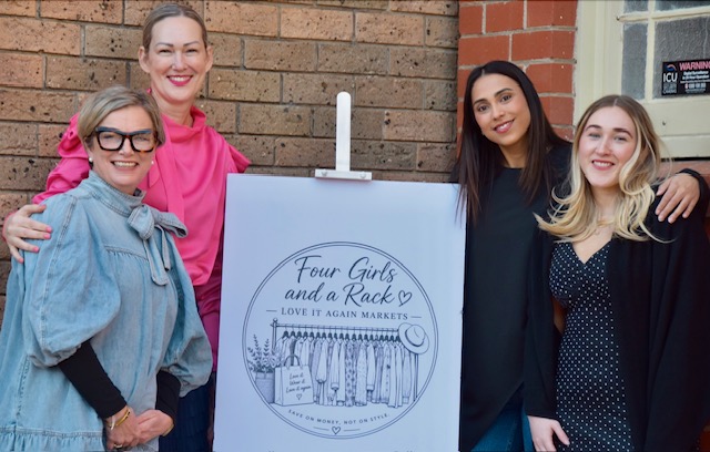 The four women behind Four Girls and a Rack together at a Love It Again Market.
